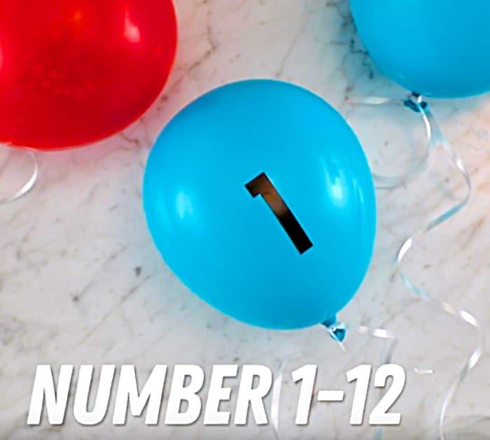 Make a confetti filled balloon clock for New Year's Eve