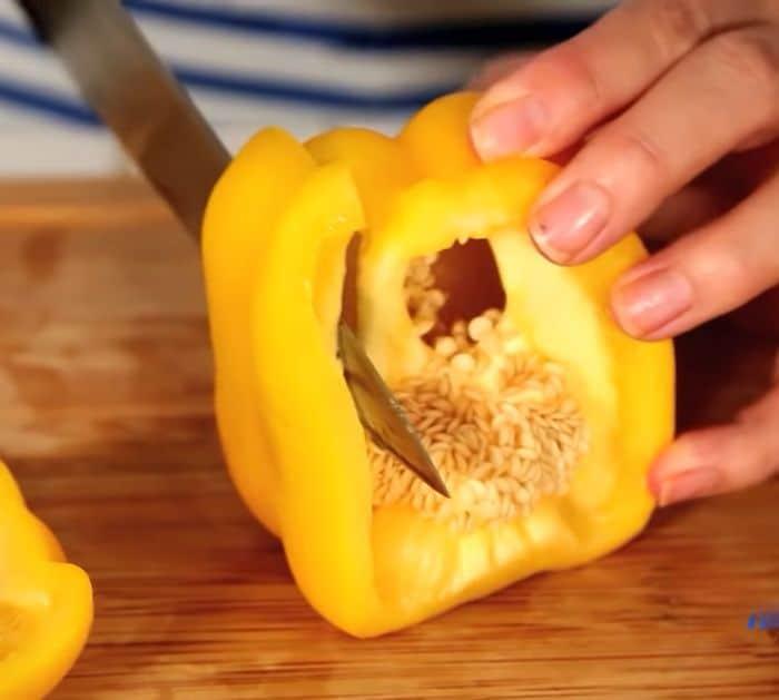 Cutting Bell Peppers