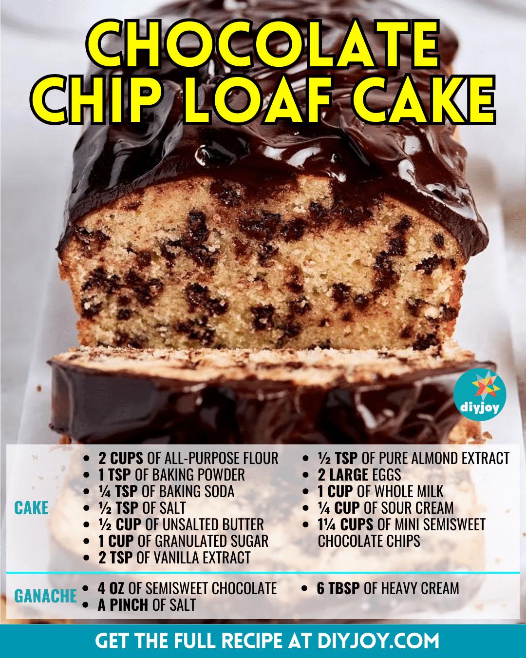 Easy Chocolate Chip Loaf Cake Recipe