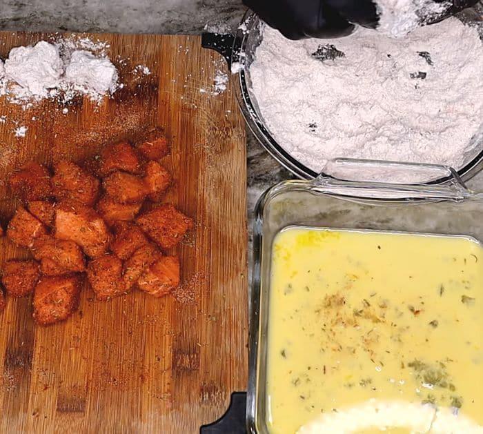 Crispy Salmon Nuggets Recipe Instructions
