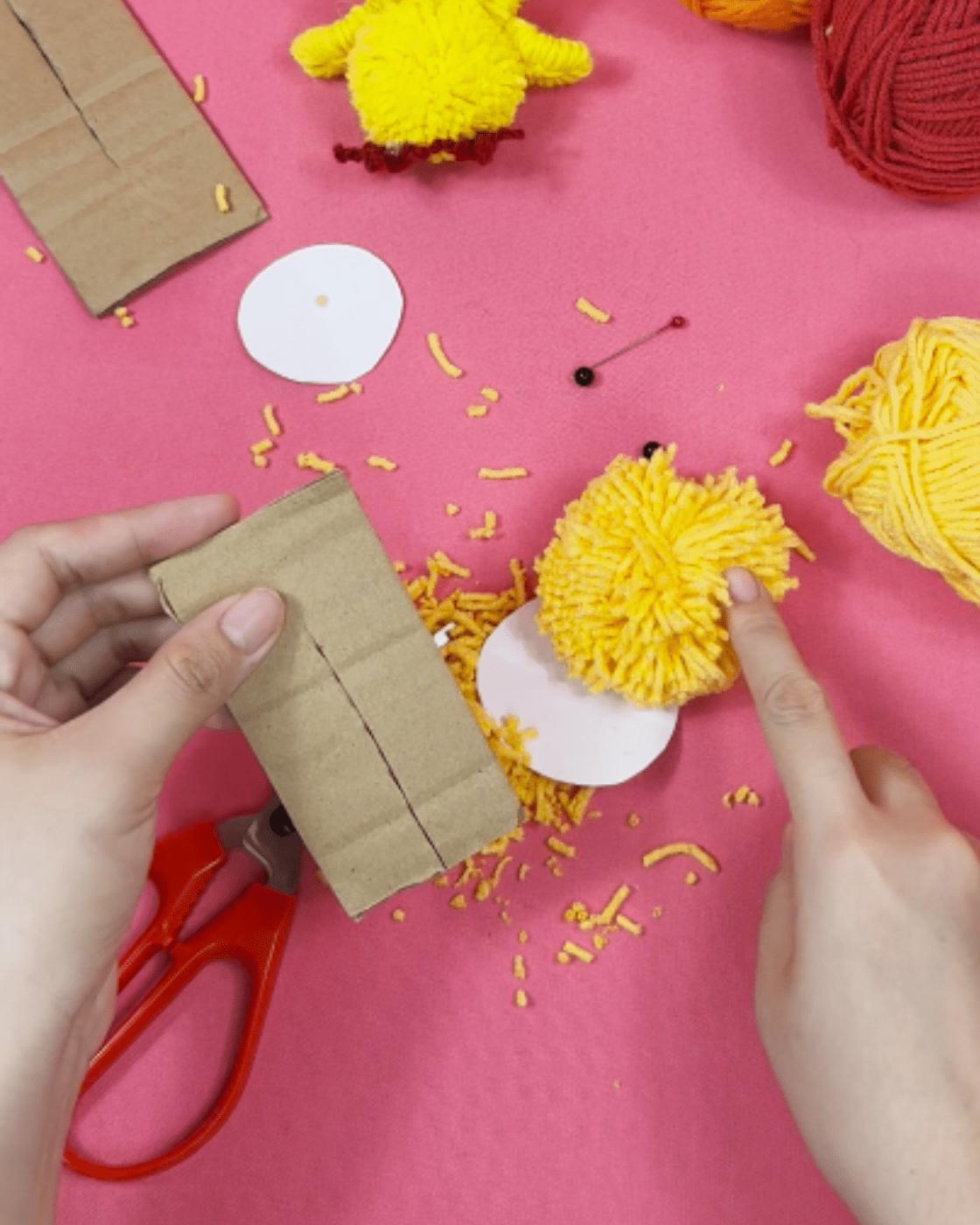 Yarn Chicks — easy steps to craft a chick