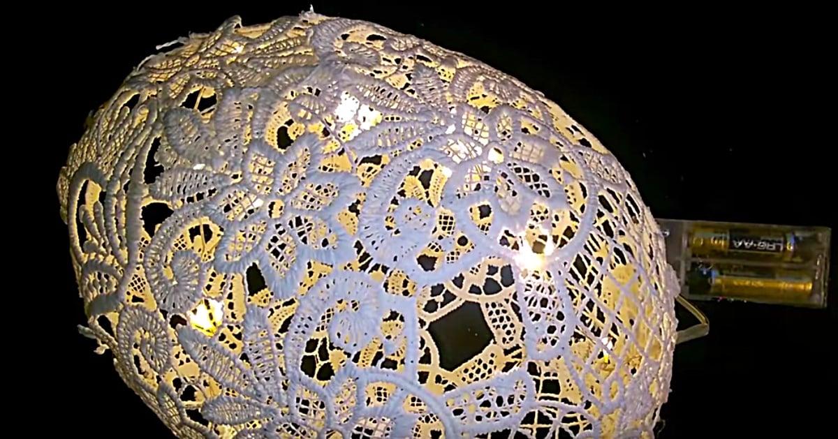DIY Lace Eggs