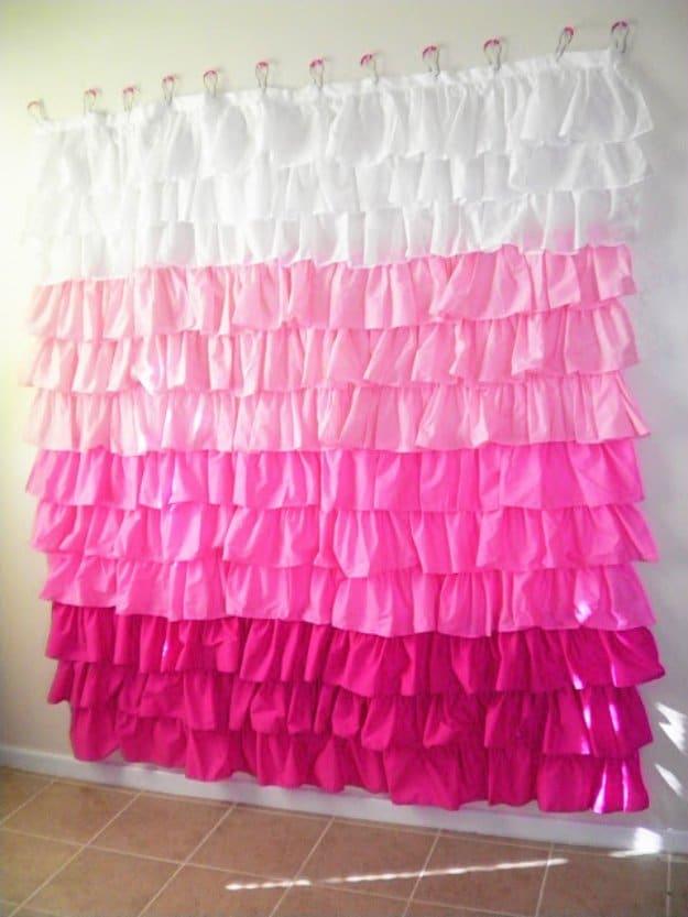 DIY Ruffled Shower Curtain, worth adding to the seasonal decor rotation and one worth bookmarking from this list