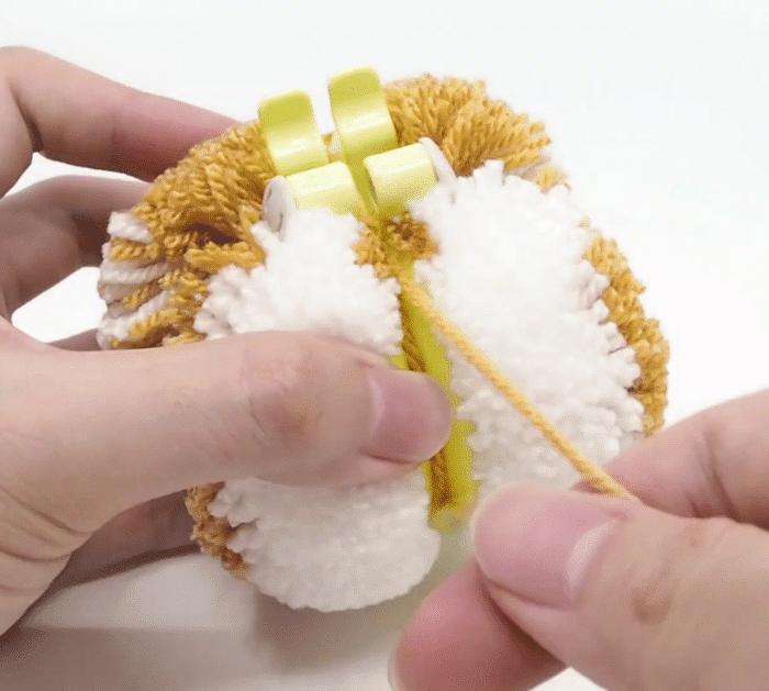 Materials for DIY Pompom Barn Owl