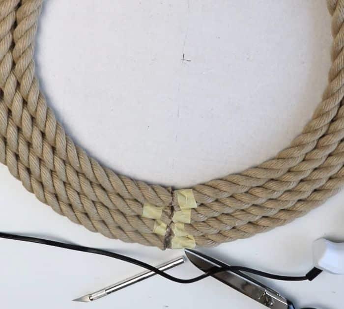 DIY Nautical Rope Mirror Craft