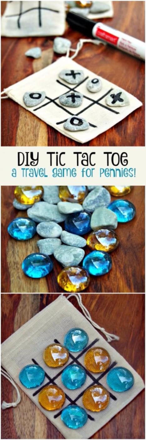 DIY Tic Tac Toe Game Board, a budget craft idea, small scale enough to test on scrap first and a showpiece guests linger over