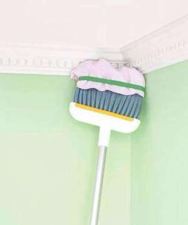 Broom as Long Distance Duster, low effort with a genuinely lasting payoff and freshness a room was badly missing