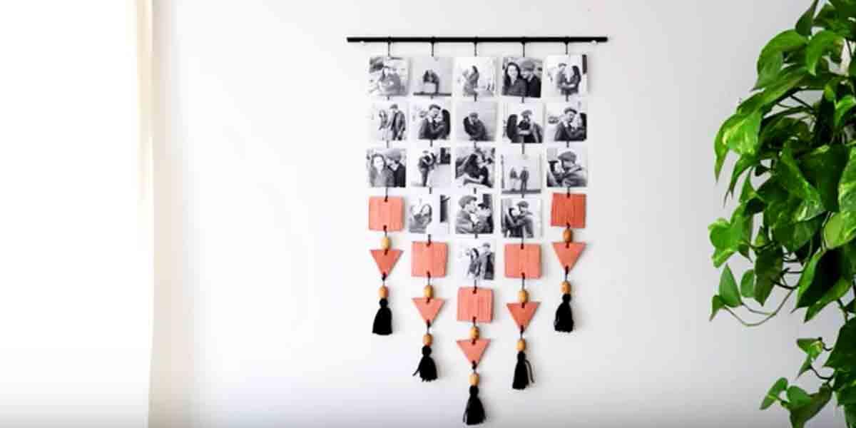 Displaying Photos Can Take Up A Lot Of Space So She Makes This Cleverly Cool Item!