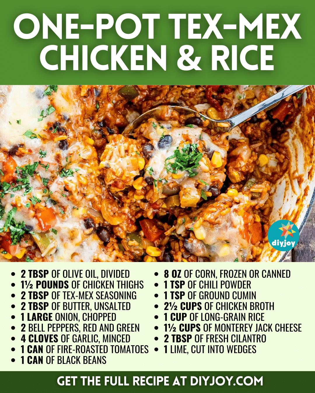 Stovetop One-Pot Tex-Mex Chicken & Rice Recipe