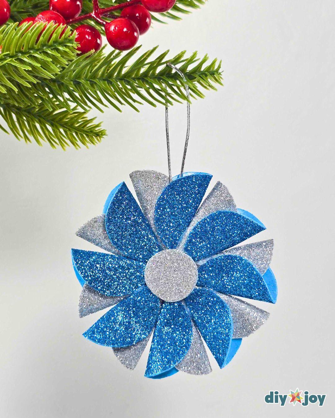 Christmas Ornaments — 8 - glitter foam ornaments