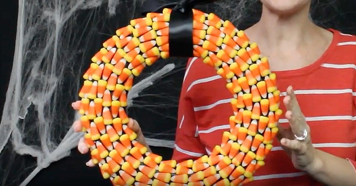 Halloween Decor – Candy Corn Wreath