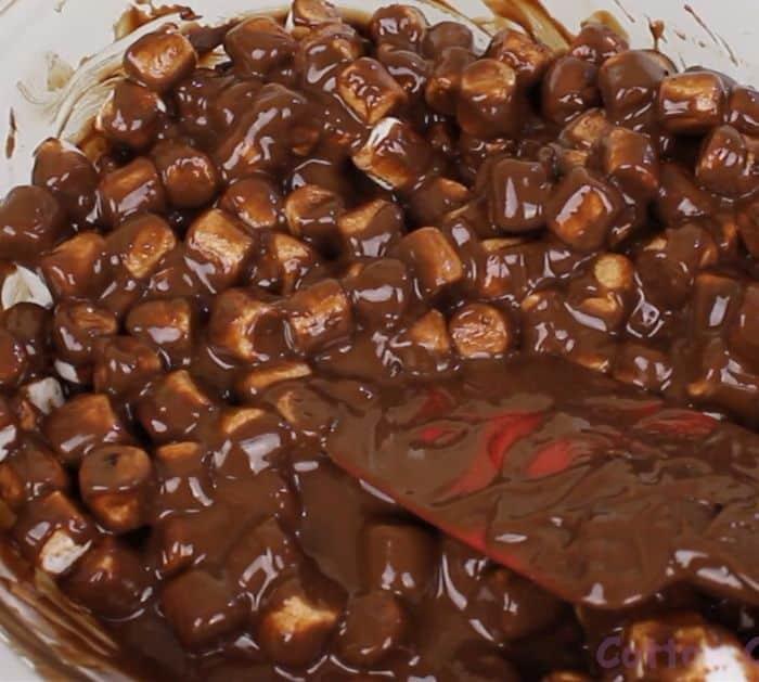 Homemade Chocolate Peanut Butter Marshmallow Bars Ingredients