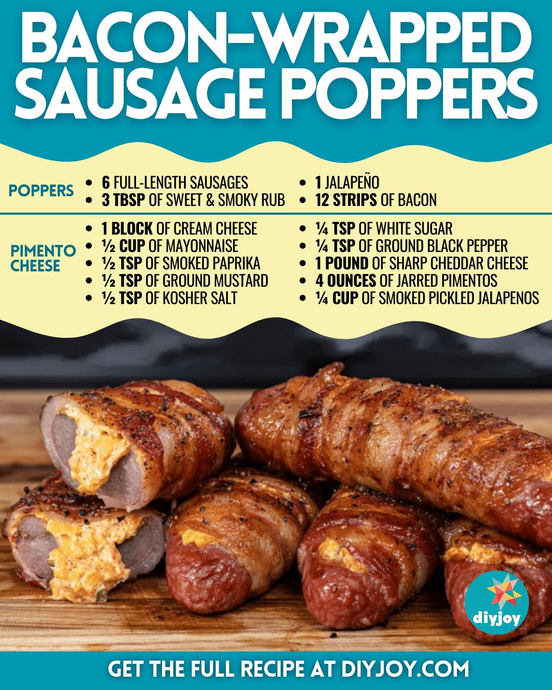 Easy Bacon-Wrapped Sausage Poppers