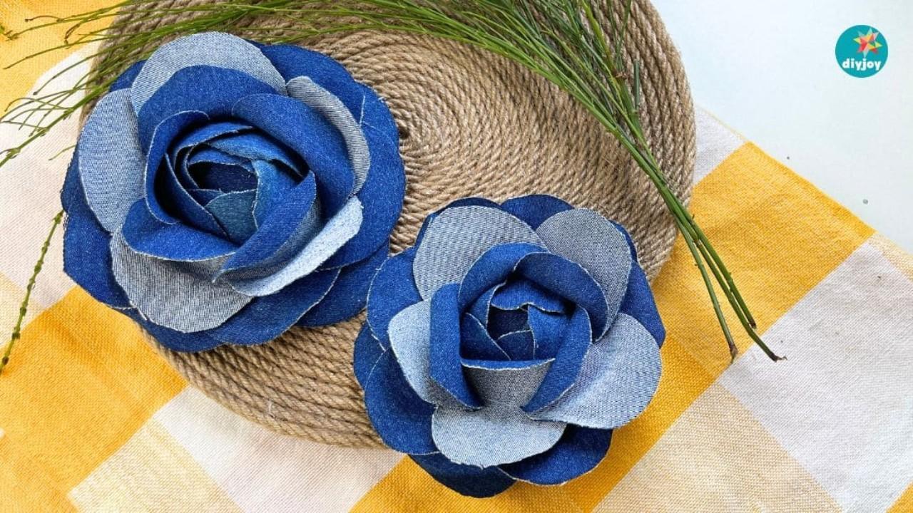 Denim Rose Tutorial – Easy Denim Crafts