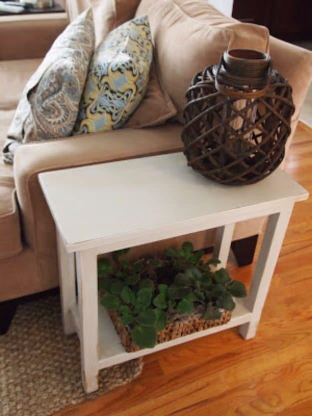 Aged Finish Narrow DIY End Table, a diy end table build, simple enough for a first try and an idea worth saving for later