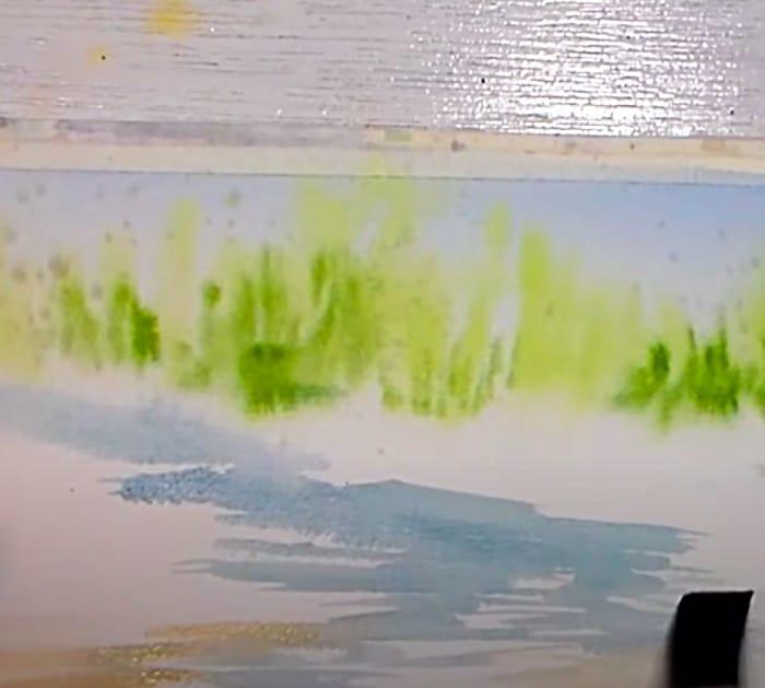 Watercolor summer scene for beginners