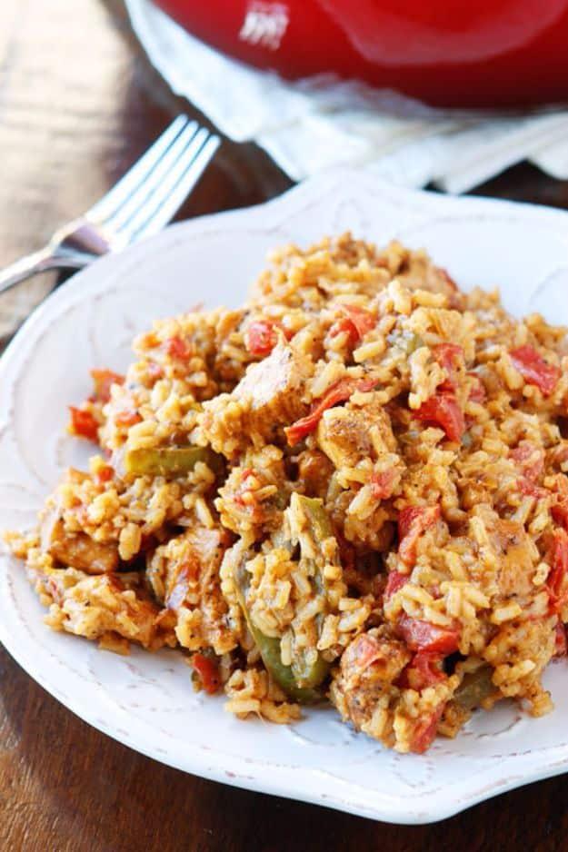 Best Rice Recipes - Cajun Chicken & Rice - Easy Ideas for Quick Meals Made From a Bag of Rice - Healthy Recipes With Brown, White and Arborio Rice - Cheesy, Fried, Asian, Mexican F