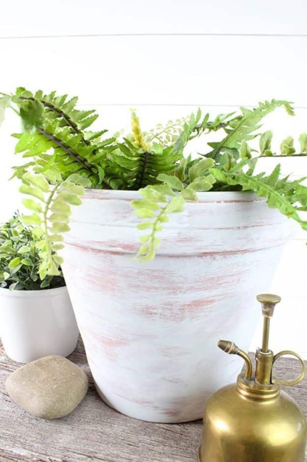DIY Ideas for Clay Pots - Age Terra Cotta Pots With Paint - Cute Gardening Projects Tutorials for Decorating Pots - Pretty Rustic and Farmhouse Planters for Cheap Home Decor