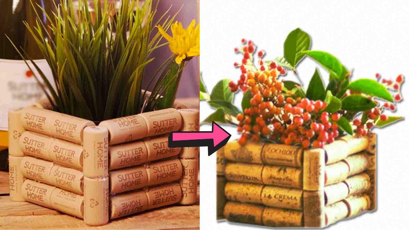 DIY Flower Vase Using Wine Corks Tutorial