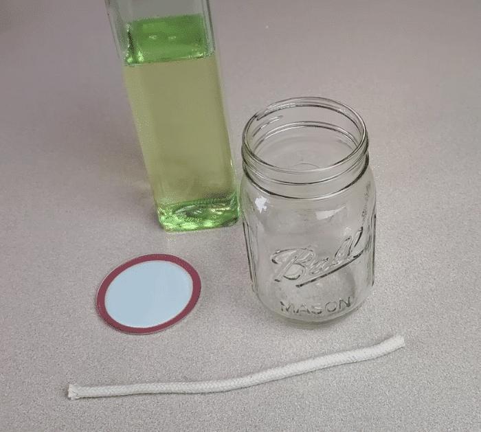 Materials for Mason Jar Oil Lamps