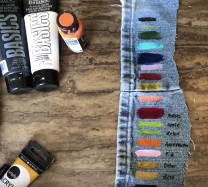 How to paint acrylic on denim