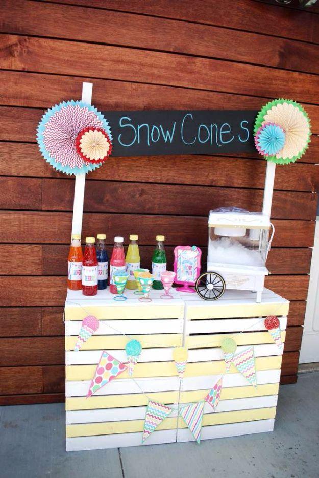 Snow Cone Pool Party, fast enough to finish during nap time and a memory worth more than a store bought version
