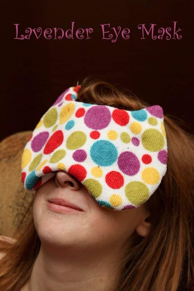 DIY Lavender Eye Mask, a fun DIY sleep mask worth sewing this weekend and a simple sewing project for a beginner crafter