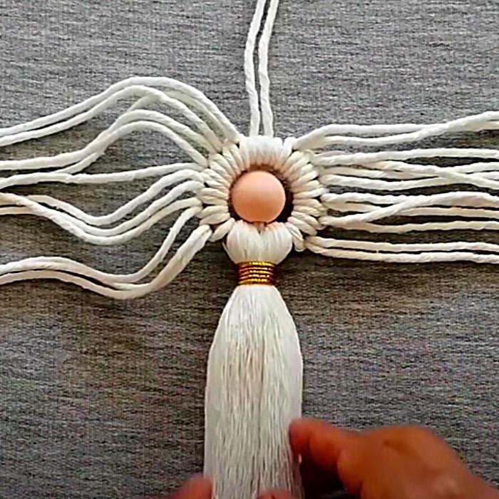 How To Make A Macrame Angel - DIY Christmas Ornament - Dollar Tree DIY