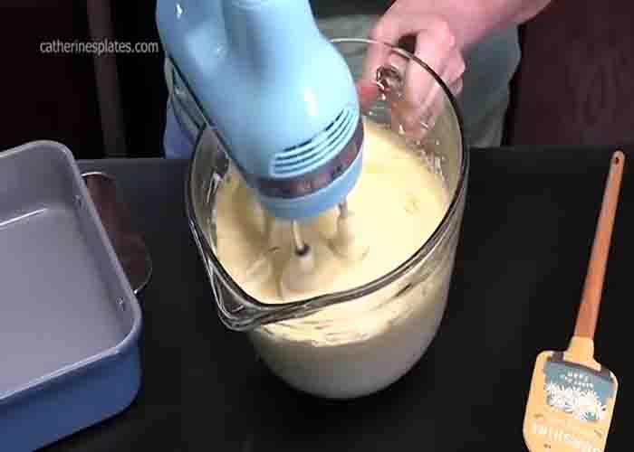 Making the cake lemon lime cake batter