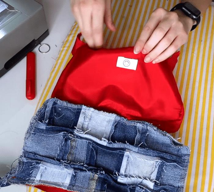 Patchwork Denim Shoulder Bag Tutorial DIY