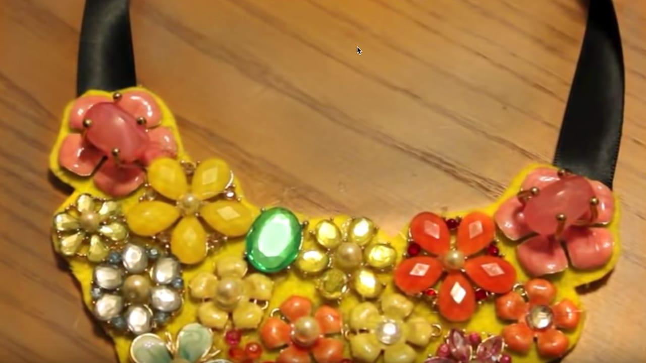 DIY Statement Necklace From Old Jewelry