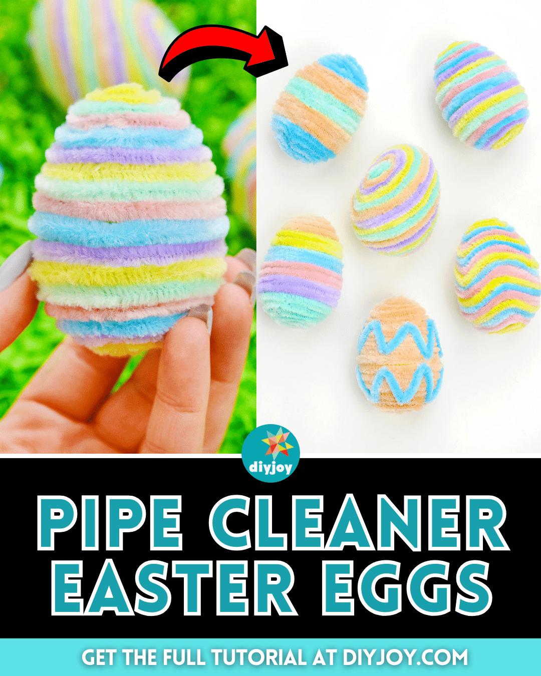Easy Pipe Cleaner-Wrapped Easter Eggs Tutorial