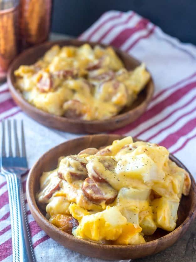 Cheesy Potato Smoked Sausage Casserole, a recipe worth keeping on hand and a favorite pick from this roundup