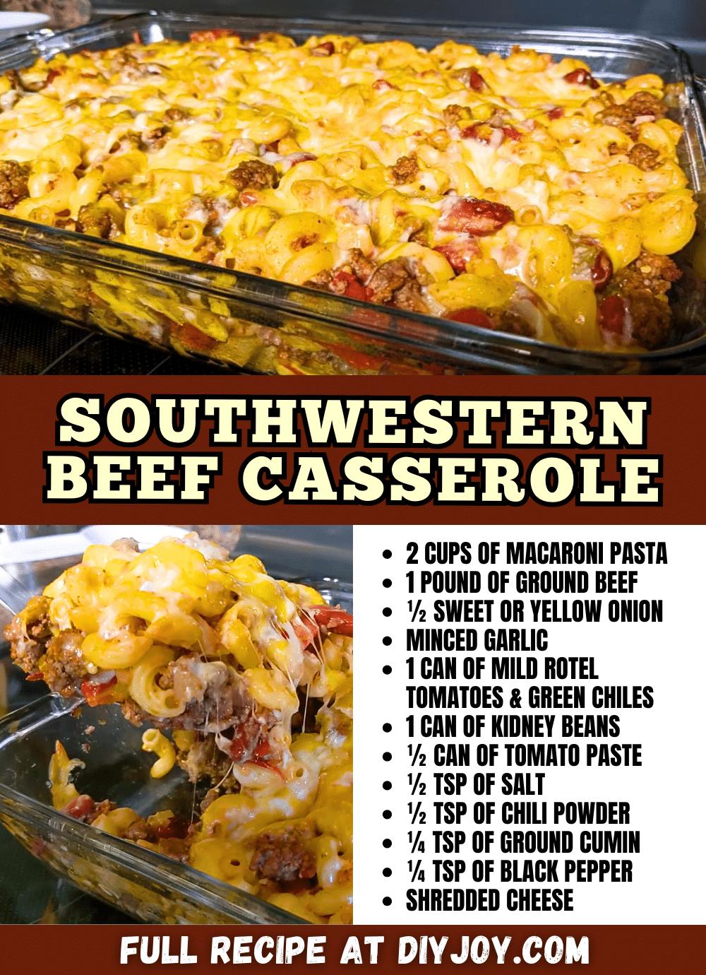 Easy Southwestern Beef Casserole Recipe