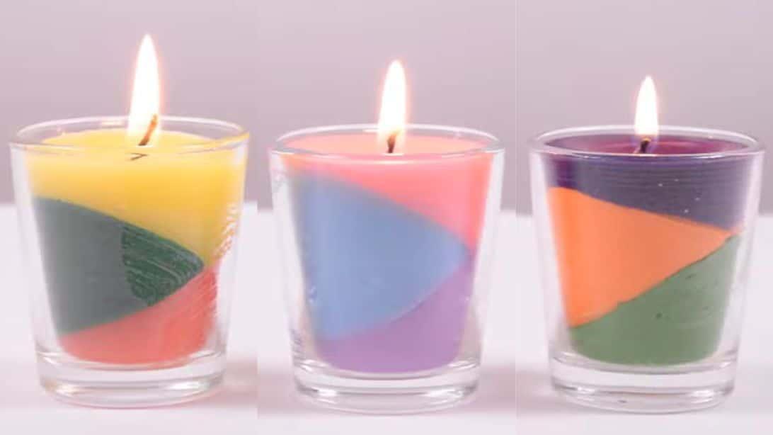 DIY Homemade Candles Using Broken Crayons