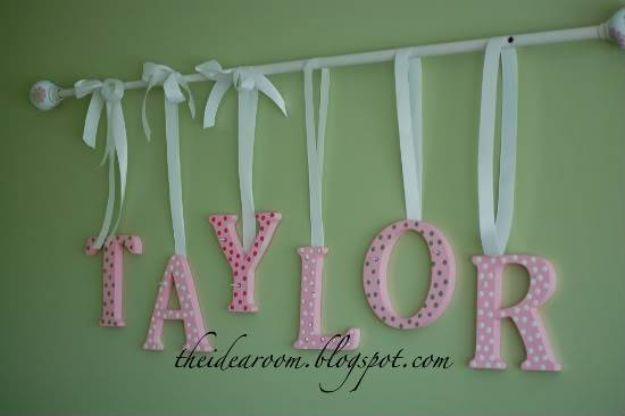 DIY Nursery Decor - Name Wall Hanging - Easy Projects to Make for Baby Room - Decorations for Boy and Girl Rooms, Unisex, Minimalist and Modern Nurseries and Rustic, Farmhouse Styl