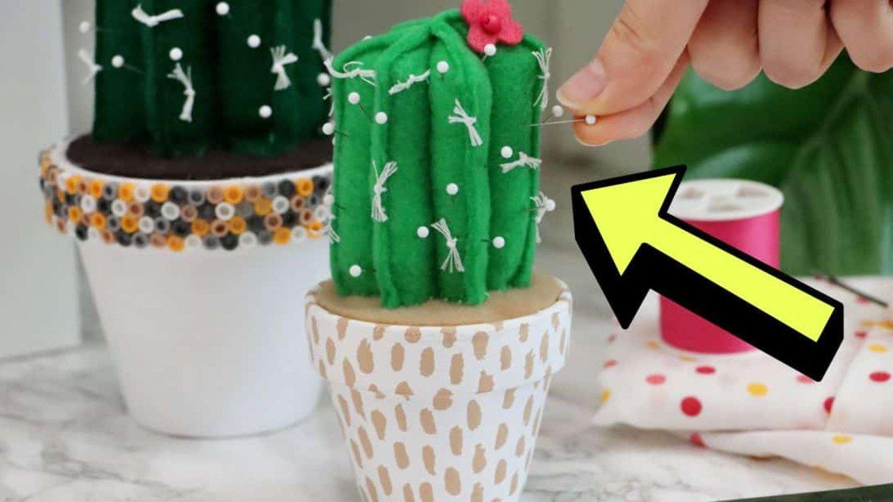 Easy DIY Cactus Pincushion Tutorial