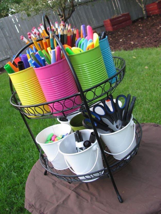 School Supply Caddy, gentle on the budget and the clock alike and something that photographs beautifully in natural light