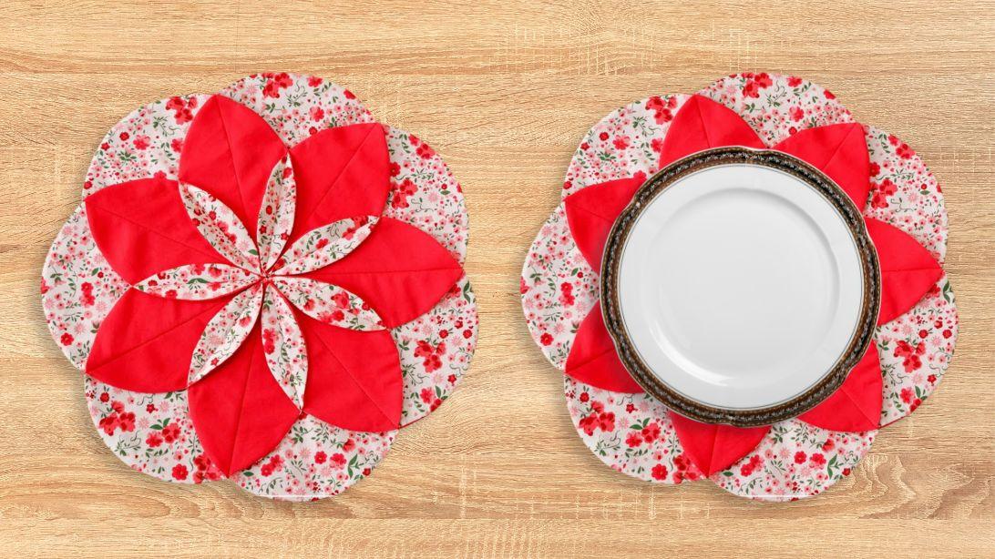 DIY Folded Flower Placemat