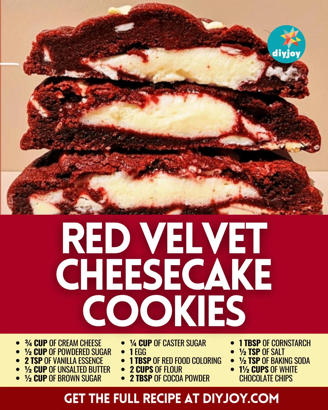 Easy Red Velvet Cheesecake Cookies