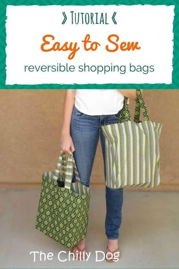 Reversible Shopping Bags, gentle on the wallet and the schedule and something that looks far pricier than it was