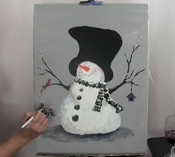 Easy snowman painting tutorial