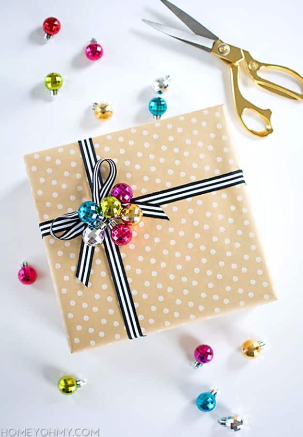 Ribbon Bow With Ornament, a DIY gift bow, budget friendly with supplies already on hand and satisfying from start to end