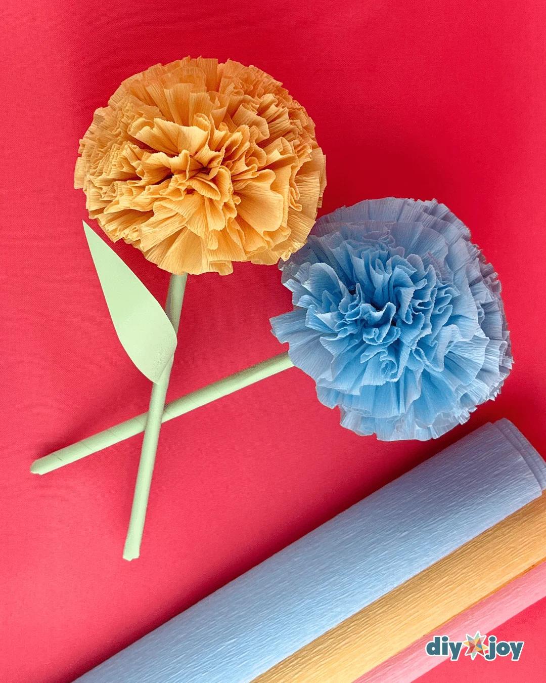 Homemade Round Crepe Paper Flowers — paper flowers