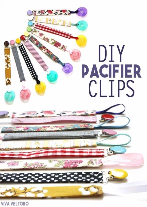 DIY Pacifier Clips, a DIY baby shower gift, a sweet handmade gift idea and easy to fit into a weekend