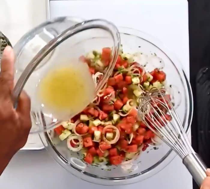 How to Make Watermelon Salad