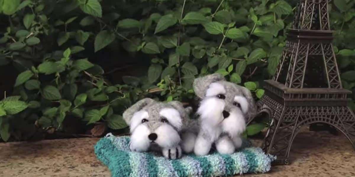 Learn How to Make These Felted Schnauzers