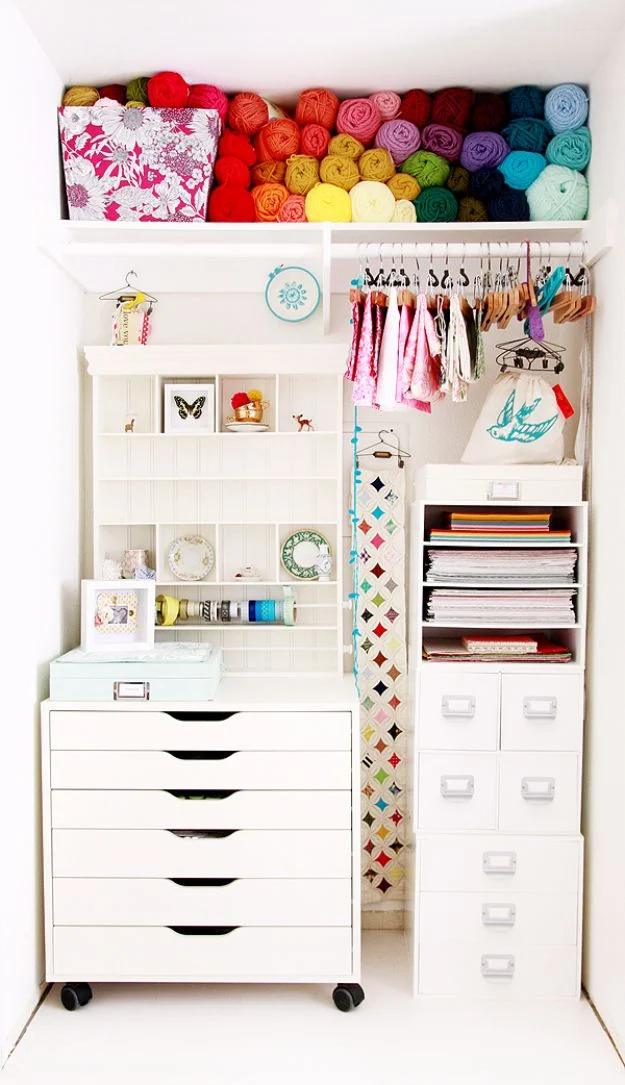 Craft Closet, a craft room idea, easy to fit into a free afternoon and a small upgrade with a real visual payoff
