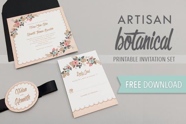 DIY Wedding Invitiations - Delicate Floral Wedding Invitation Suite - Templates, Free Printables and Wording | Tutorials for Unique, Rustic, Elegant and Vintage Homemade Invites #w