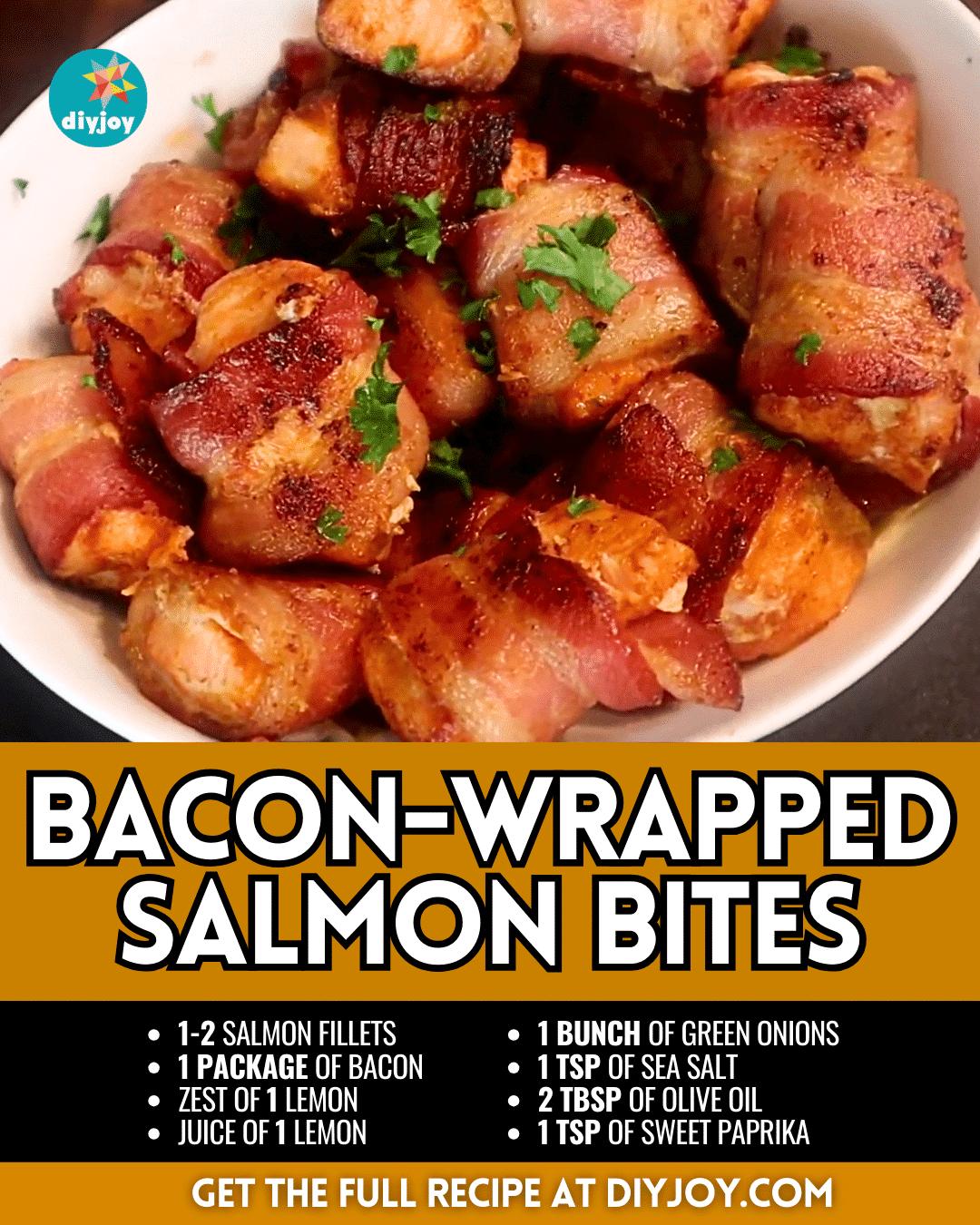 Easy Bacon-Wrapped Salmon Bites Recipe
